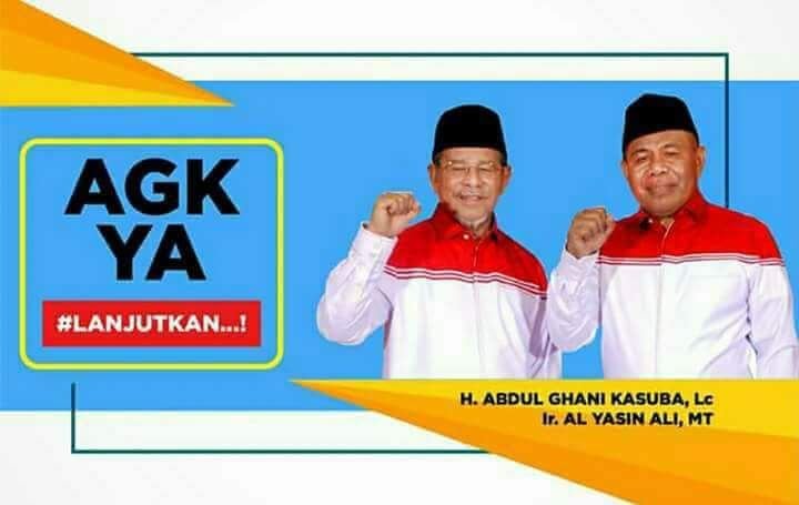 Pasangan calon gubernur/wakil gubernur Maluku Utara, Abdul Gani Kasuba/Al Yasin Ali 