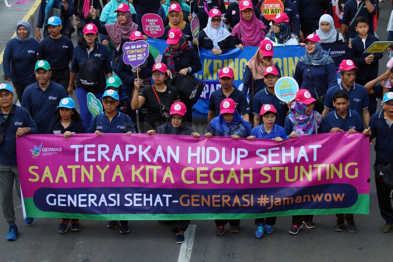 Kampanye pencehan Stunting . dilakukan sejumlah komponen di Jakarta