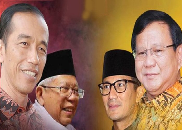 Pasangan Capres-Cawapres Jokowi-Maruf Amin dan Prabowo Subianto – Sandiaga Salahudin Uno
