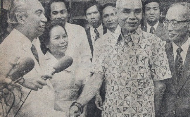 Teruo Nakamura saat berada di Jakarta, setelah ditangkap di Hutan Pulau Morotai, Maluku Utara. (DOK: Supardi)