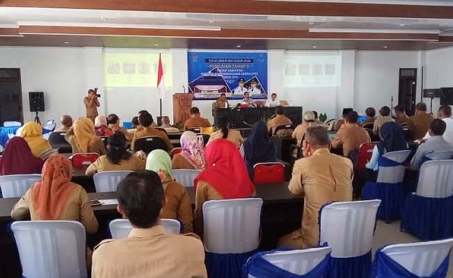 Kegiatan Focus Group Discussion (FGD)  Penilaian Tahap V, Penghargaan Pembangunan Daerah (PPD) Tingkat Kabupaten, yang berlangsung di lantai III Kantor Bapplitbangda Malteng, Masohi, Senin (8/4/ 2019).