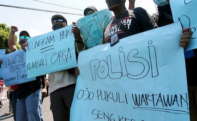ILUSTRASI: Demo menolak kekerasan terhadap wartawan