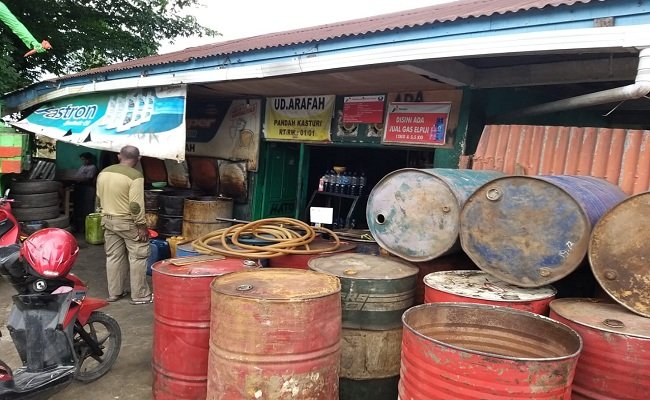 Salah satu agen penyalur BBM jenis minyak tanah di Kota Ambon yang mengami kekosongan stok minyak tanah