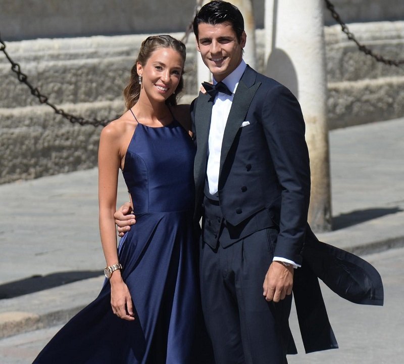 Alvaro Morata bersama istri yang cantik Alice Campello.