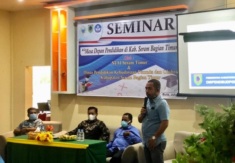 Seminar bertema ‘Masa Depan Pendidikan di SBT digelar STAI Seram Timur dan Dikbudpora Kabupaten Seram Bagian Timur, Sabtu (10/7/2021)