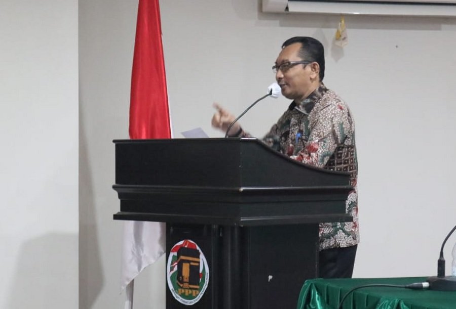 Wakil Gubernur  Maluku Barnabas Nathaniel Orno saat memberikan sambutan pada Rapat Pimpinan Wilayah PPP Maluku, Kamis (16/9/2021)
