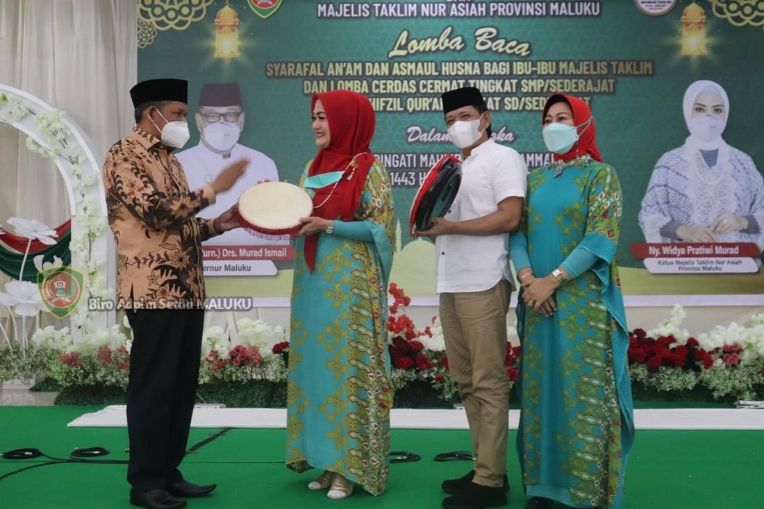 Acara Pembukaan Lomba dilakukan Ketua MT Nur Asiah Provinsi Maluku, Widya Pratiwi Murad Ismail, yang dipusatkan di Gedung Islamic Center, Rabu (20/10/2021).