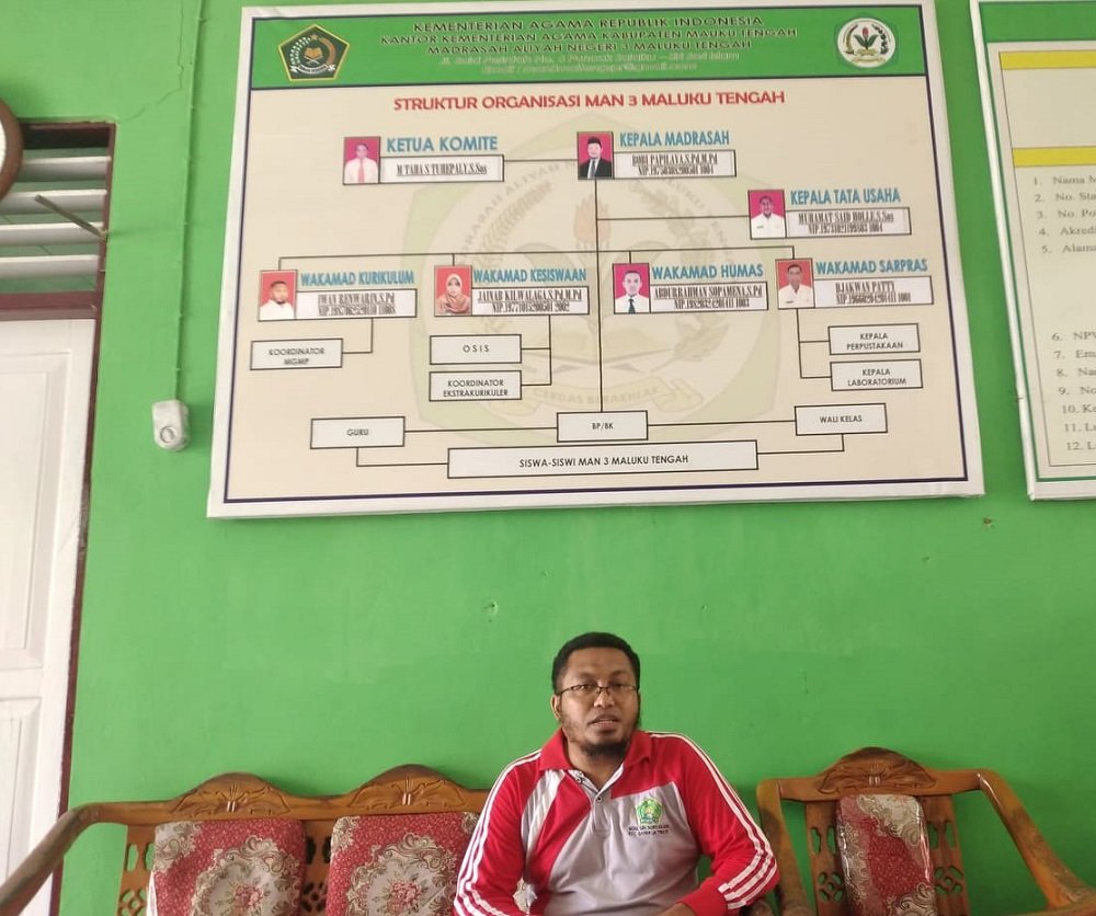 Iwan Renwarin S.Pd, Wakil Kepala MAN 3 Maluku Tengah. /BB