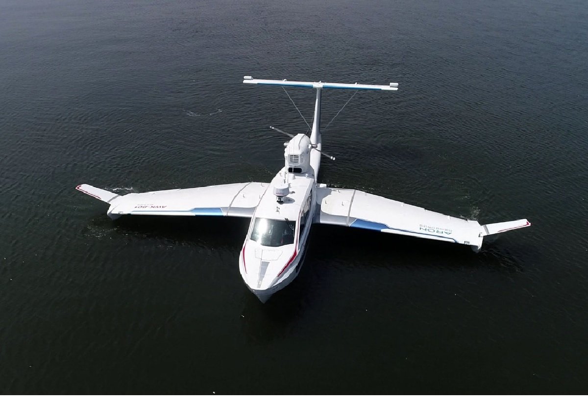 Model kapal terbang WIG Craft M-80 produksi Aron Flying Ship Ltd. yang rencananya akan didatangkan Tasageoby Group untuk uji coba terbang di Maluku, pada penghujung tahun 2022 ini.(Foto: Dok. Tasageoby Group)