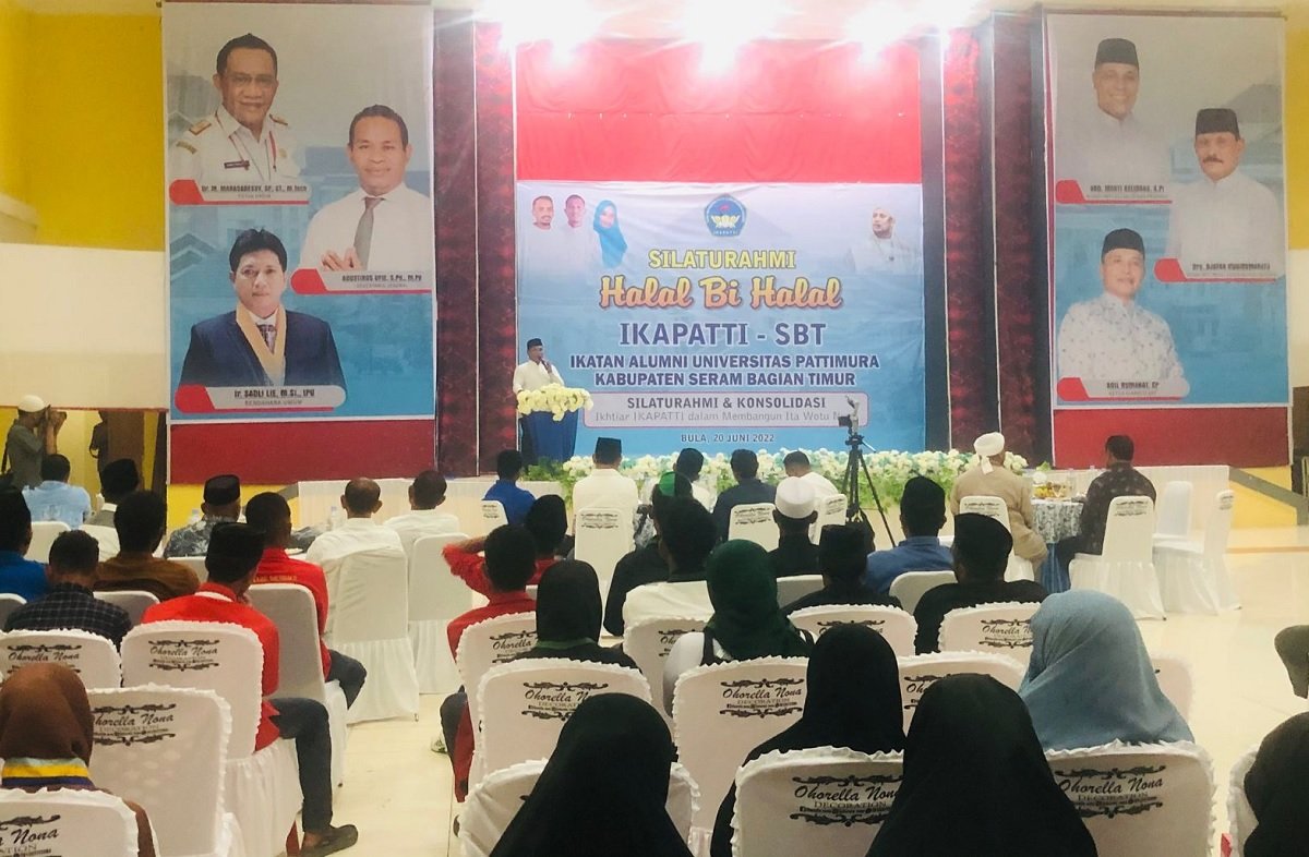 Silaturahmi dan Halal Bi Halal Ikapatti SBT yang digelar di Gedung Serbaguna Dinas Kesehatan SBT, Kota Bula, Senin malam (21/6/2022).