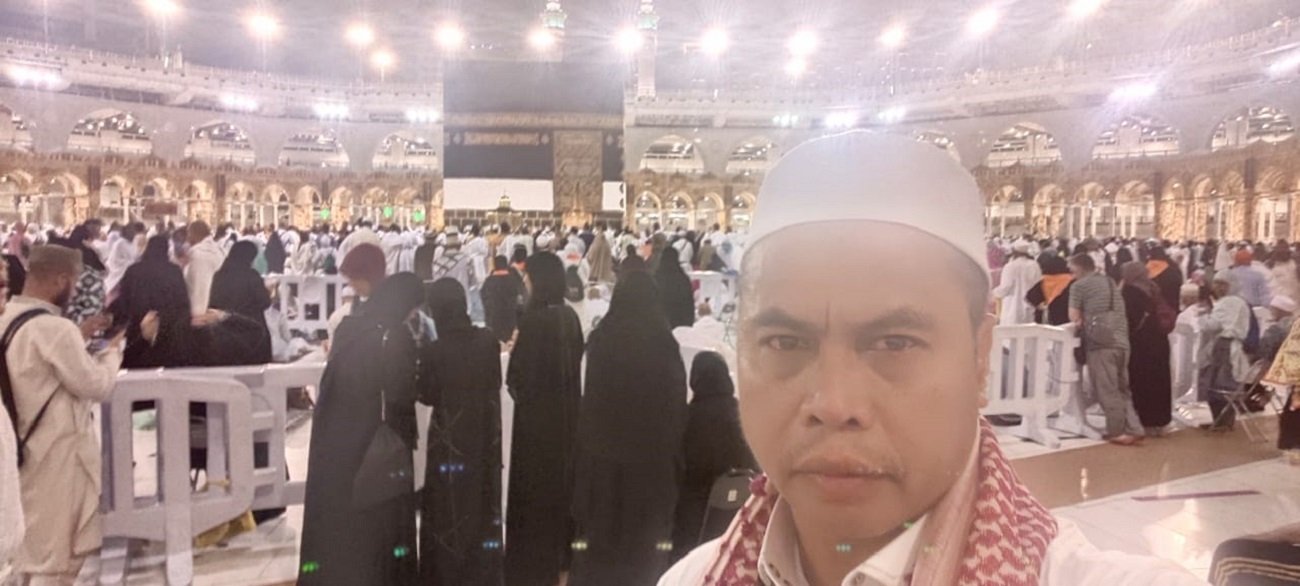 Suasana Jamaah Haji saat melaksanakan Tawaf Wada mengelilingi Baitullah—Masjidil Haram Mekkah Selasa malam (26/07/2022). /IST