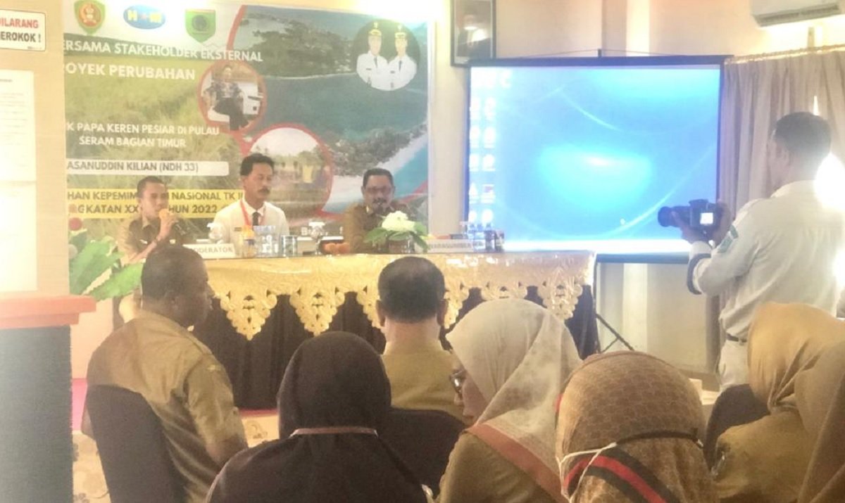 Rapat bersama stakeholder eksternal proyek perubahan Persitonik Papa keren pesiar di Pulau yang digelar di Aula Hotel Surya Kota Bula, Senin (14/11/2022).