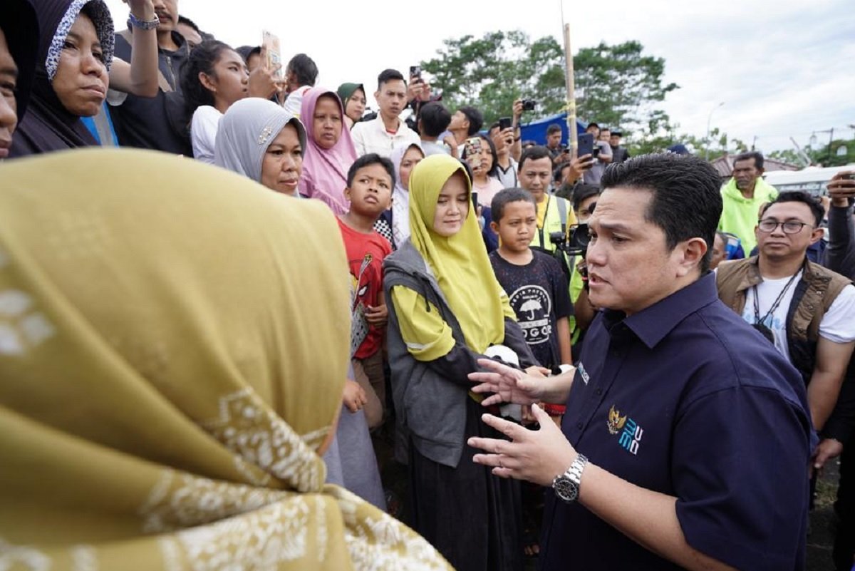 Menteri BUMN Erick Thohir saat meninjau Bakauheni Harbour City (BHC), proyek kawasan terintegrasi yang akan menjadi ikon pariwisata di Lampung pada Kamis (1/12/2022) (Foto : Istimewa)