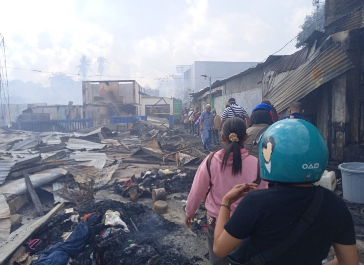 Lokasi kebakaran di kawasan Mardika, Kota Ambon