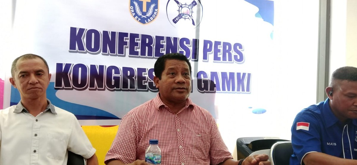 Ketua Panitia Kongres Nasional ke XII GAMKI Lucky Wattimury saat memberikan keterangan pers terkait pelaksanaan Kongres GAMKI