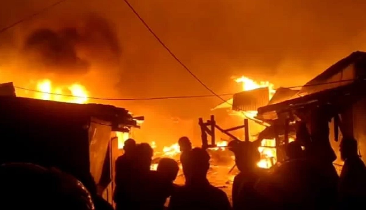 Insiden kebakaran yang terjadi di jalan Pala, Kota Ambon