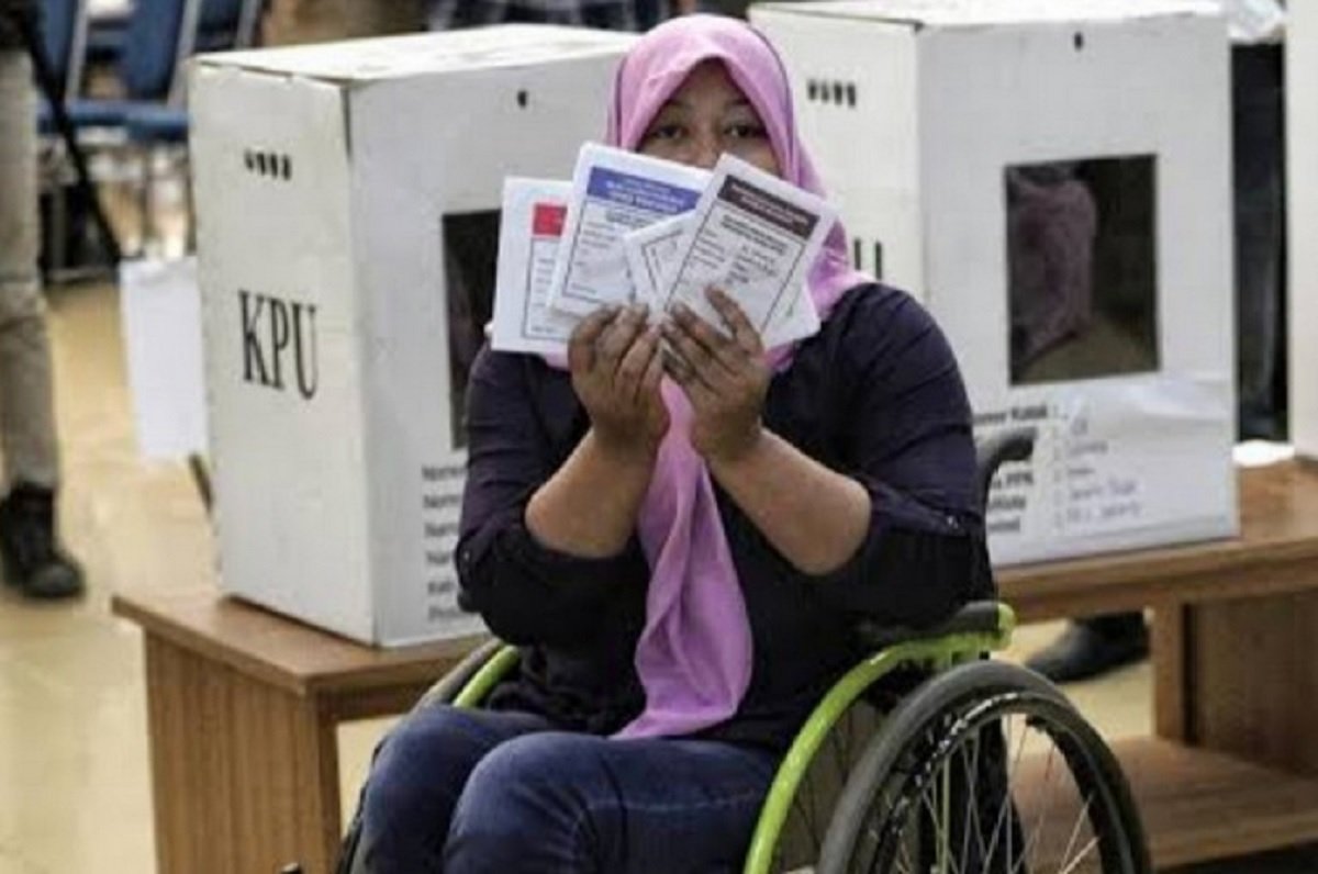 Ilustrasi : Penyandang disabilitas pada Pemilu