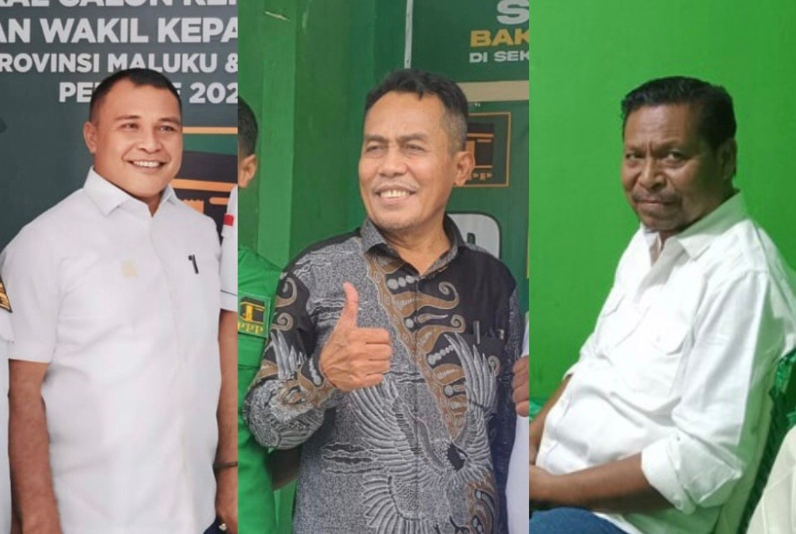 Tiga Balon Bupati SBT, Agil Rumakat, Teddy Sibualamo dan Idris Rumalutur mengikuti Fit and Proper Test di DPW PPP Maluku