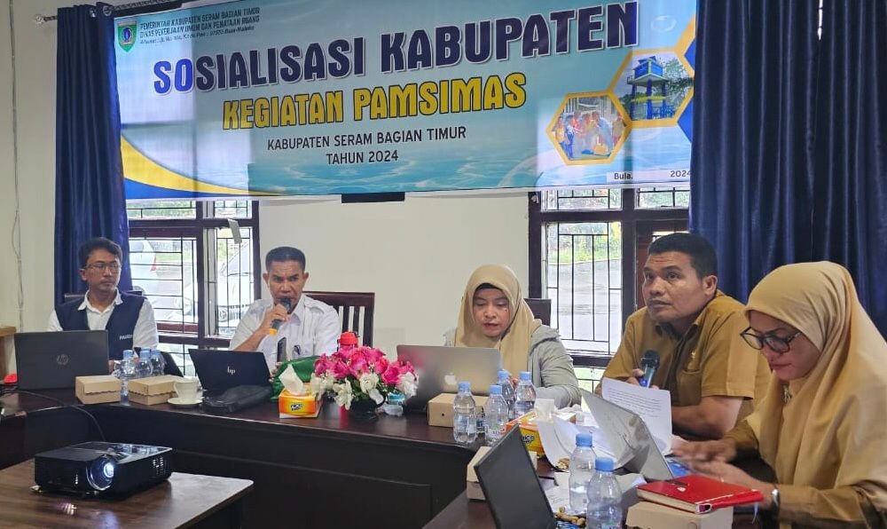 Sosialisasi Kabupaten terkait Program Pansimas yang dihadiri langsung PPK Air Minum Satker BPPW Maluku dan Koordinator Pansimas Provinsi Tahun 2022 pada BPPW Maluku (foto : Istimewa)