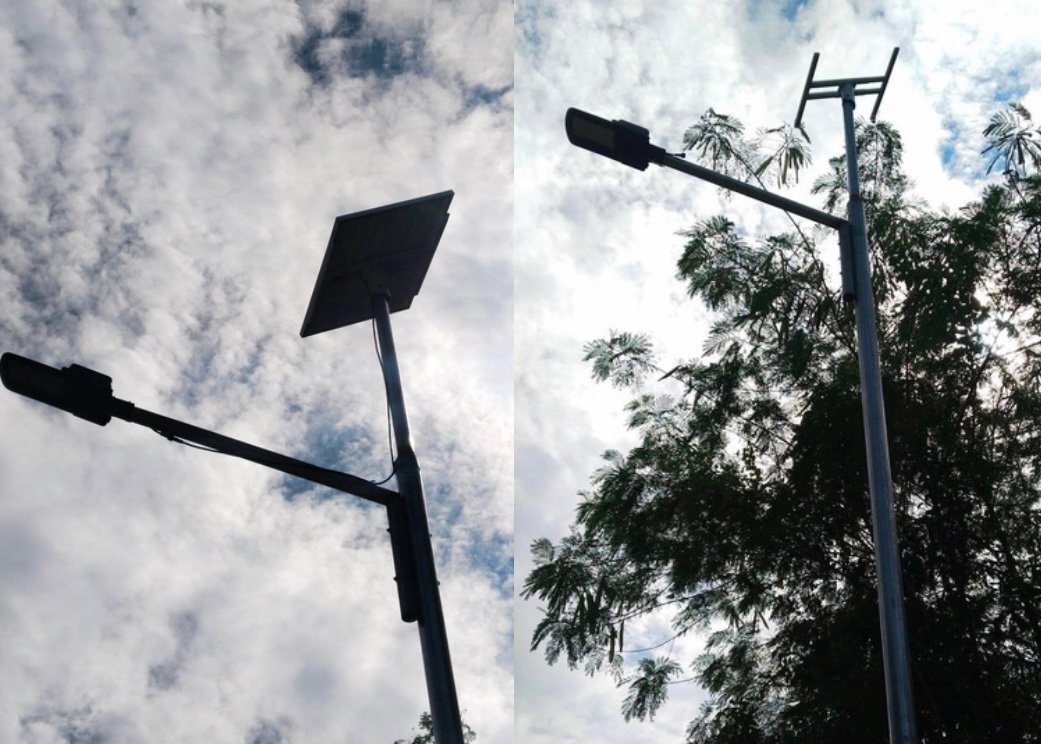 Kondisi Lampu Solar Cell di Kawasan Pantai Gumumae yang dicuri (foto : Istimewa)