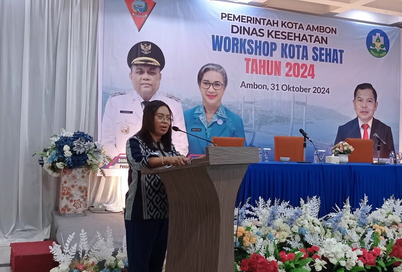 Pemerintah Kota Ambon melalui Dinas Kesehatan Kota Ambon menggelar Workshop Kota Ambon Sehat 2024, di Hotel Marina, Ambon, Kamis (31/10/24)